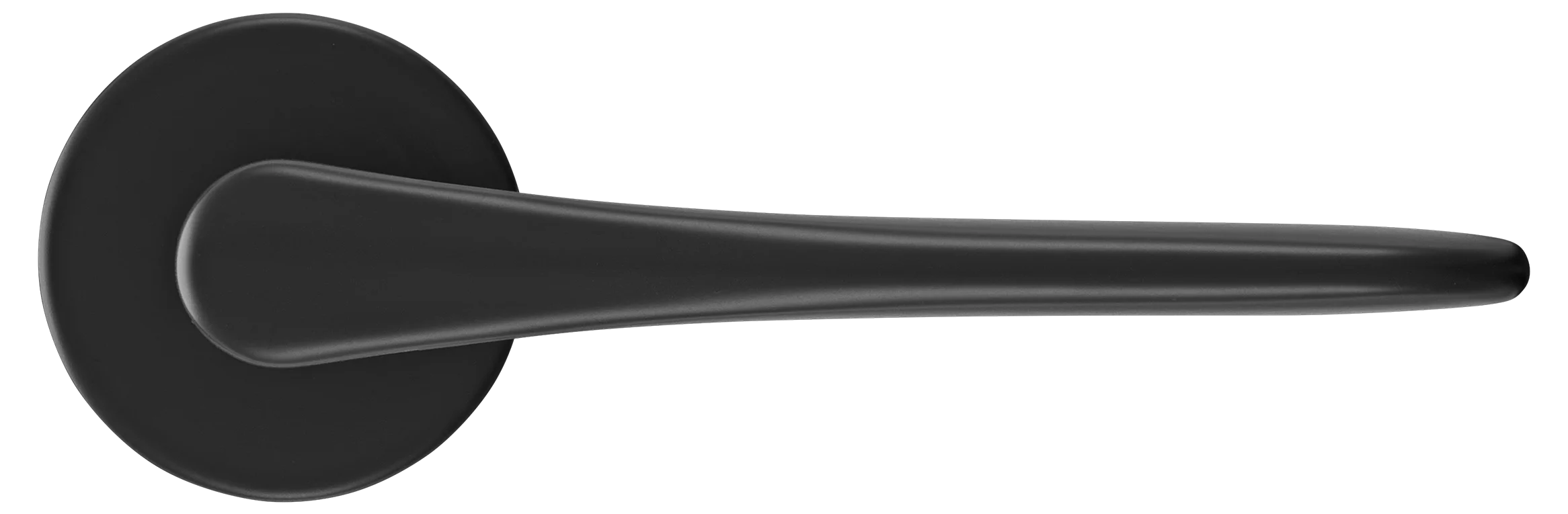 AULA R5 NERO, ручка дверная на розетке 7мм, цвет -  черный фото купить в Кемерово