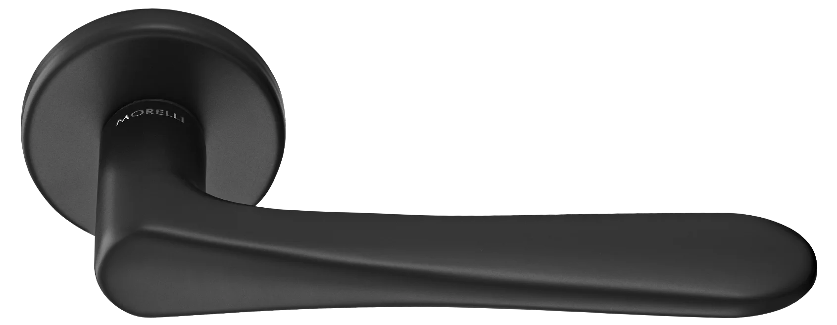 AULA R5 NERO, ручка дверная на розетке 7мм, цвет -  черный фото купить Кемерово