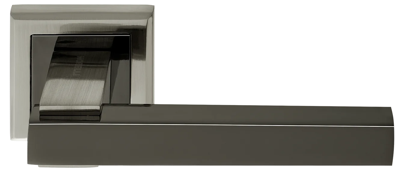 PIQUADRO, ручка дверная MH-37 SN/BN-S, на квадратной накладке, цвет - бел. никель/черн. никель фото купить Кемерово