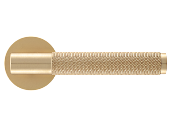 Ручка дверная "AZRIELI" на круглой розетке 6 мм, MH-57-R6T MSG, цвет - мат. сатинированное золото фото купить в Кемерово