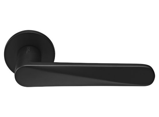 CAYAN - ручка дверная  на круглой розетке 6 мм, MH-58-R6 BL,  цвет - чёрный фото купить Кемерово