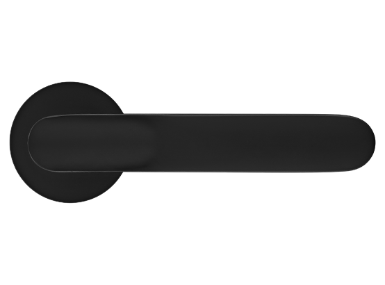 GARAK  ручка дверная на круглой розетке 6 мм, MH-59-R6 BL, цвет - чёрный фото купить в Кемерово