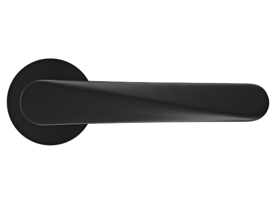 CAYAN - ручка дверная  на круглой розетке 6 мм, MH-58-R6 BL,  цвет - чёрный фото купить в Кемерово